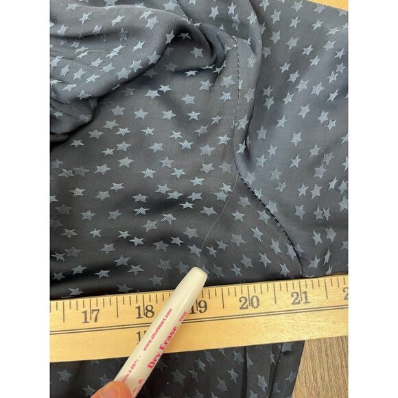 Current Air Los Angeles Star Print Cinch Pleated Dress Mini Women's M Navy Blue - Picture 10 of 11